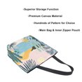thumbnail image 3 of FORMRS Womens Canvas Tote Bag with Zipper Inner Pocket Shoulder Handbag, Boho Style Sun, 3 of 7