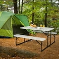 thumbnail image 3 of Costway Folding Metal Picnic Table Set, White, 3 of 10