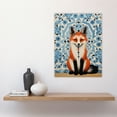 thumbnail image 4 of Chakra Fox Concept Art Oil Painting Blue Kaleidoscope Pattern Animal Portrait Large Wall Art Poster Print Thick Paper 18X24 Inch, 4 of 5