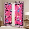 thumbnail image 2 of jejeloiu Girls Cosmetics Curtains Pack of 2 (42x84 Each),Vintage Flower Print Curtains Blackout For Princess, 2 of 6