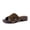 Brown, variant on Cushionaire Thai 100% Genuine Leather Suede Platform Sandals for Women Adjustable Strap Heeled Slide Sandals with Memory Foam Comfort