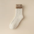 thumbnail image 2 of Beige Socks for Women Warm & Cozy for Women Stocking Stuufers Fuzzy Plush Sleeping Slipper Socks Soft Warm Fabric, 2 of 6