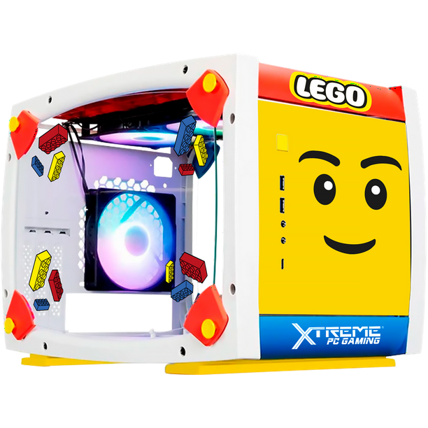 Gabinete Gamer Xtreme PC Gaming Lego Edition Mini ITX Cristal Templado RGB Blanco
