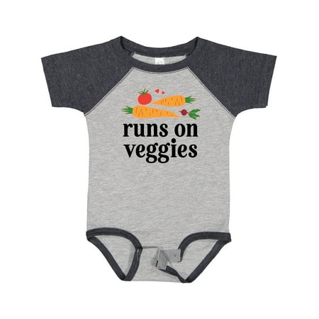 

Inktastic Vegetarian Runs on Veggies Gift Baby Boy or Baby Girl Bodysuit
