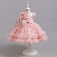 thumbnail image 2 of IDOPIP Toddler Girls Pageant Dress 3D Flower Tulle Tutu Dress Wedding Princess Birthday Party Prom Gown 9M-6Y, 2 of 9