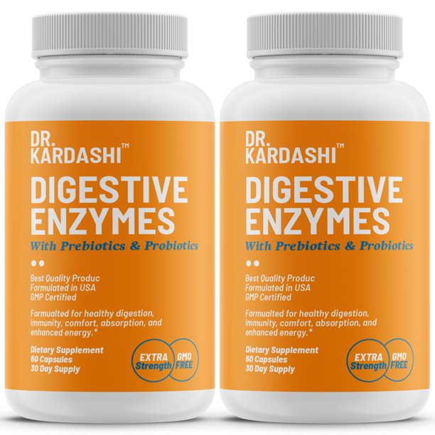 Digestive Enzymes with Prebiotics & Probiotics Supplement Natural