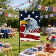 thumbnail image 5 of AZXY 4th of July Garden Flag 15.7x23.6 Inch Double Sided Patriotic Bald Eagle Stars and Stripes Outdoor Yard Decorations, 5 of 7