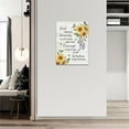 thumbnail image 3 of Serenity Prayer Wall Decor Christian Religious Sunflower Pictures Inspirational Bible Verses Scripture Canvas Wall Art God Painting Home Modern Artwork Framed for Living Room Bedroom Office 12x16inch, 3 of 6