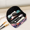 thumbnail image 2 of FORMRS Makeup Bag Travel Cosmetic Organizer for Women Fold Flat Zipper Pouch with Handle, Beautiful Floral Pattern, 2 of 8