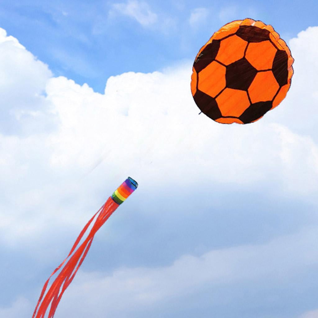 Long Football Shape Kite Large Huge Outdoor Soft Flying Kite for and Adults Camping Outdoor Toy