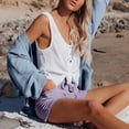 thumbnail image 7 of Casual Shorts for Women Fashion High Waist Pants Straight Leg Sports Loose Summer Shorts, 7 of 7