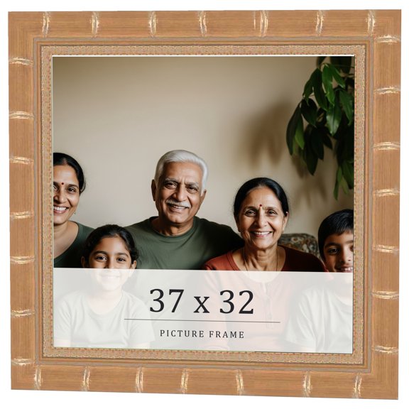 37x32 Frame Gold Real Wood Picture Frame Width 1.5 inches | Interior Frame Depth 0.5 inches |