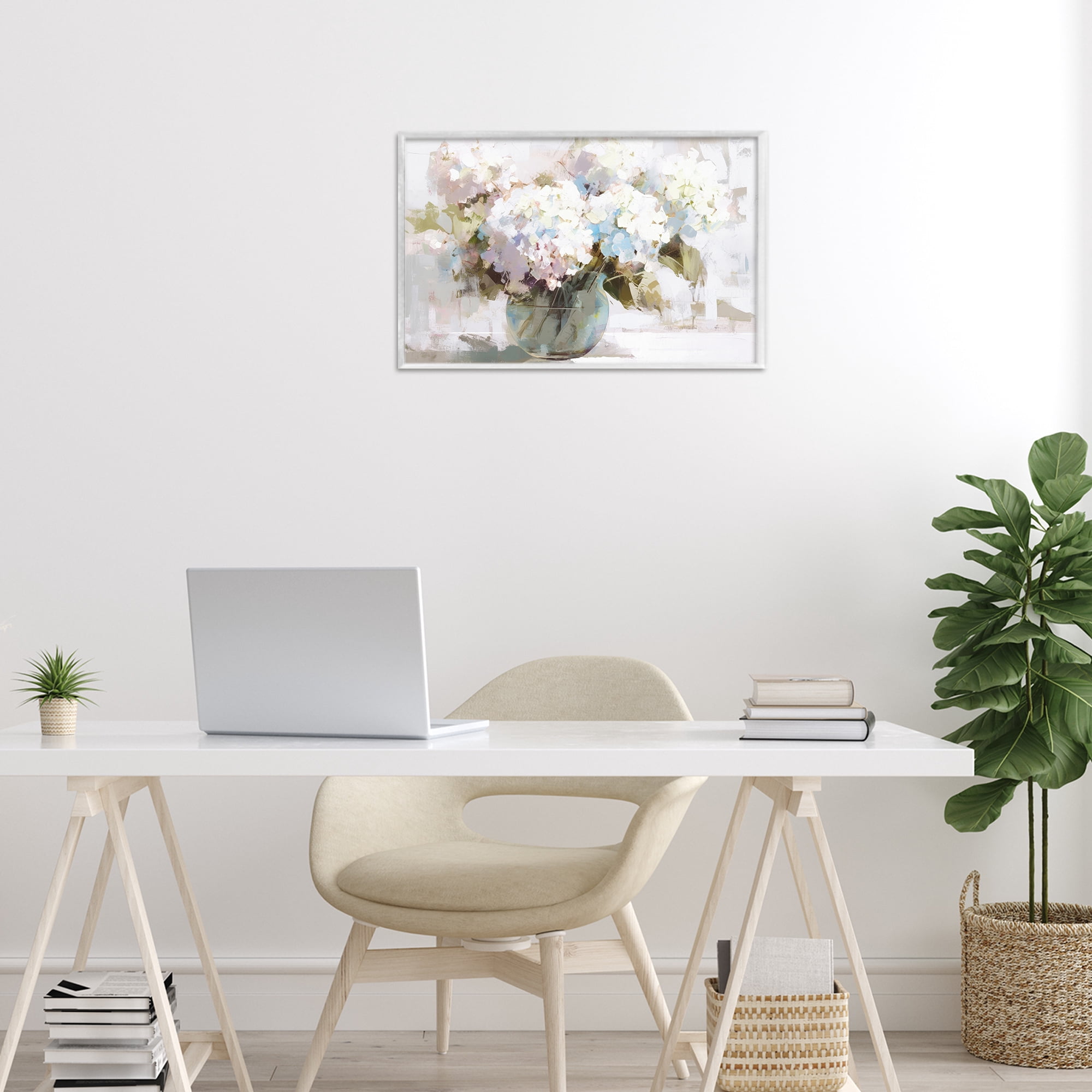 Stupell Industries Blushing Bride Garden Flowers White Framed Giclee Art, design by Tina LeCour