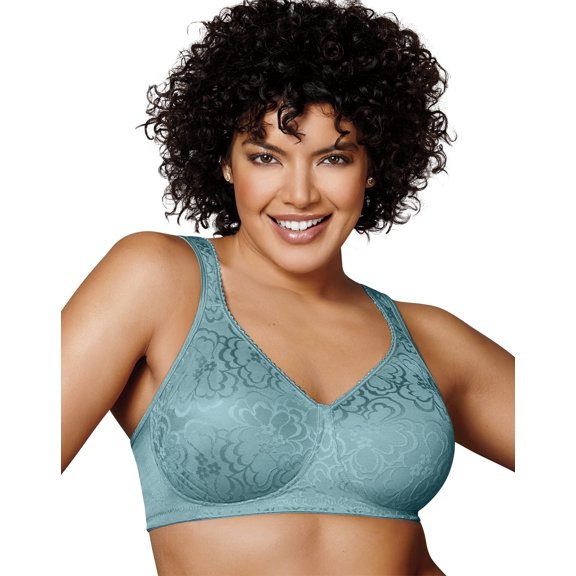 Playtex 18 Hour 4745 Ultimate Lift & Support Wirefree Bra Blue Sage 36B Women's
