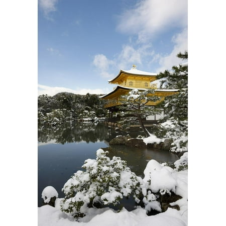 Kinkaku-ji Temple (Golden Pavilion), UNESCO World Heritage Site, in winter, Kyoto, Japan, Asia Print Wall Art By Damien (Best Sites In Kyoto)
