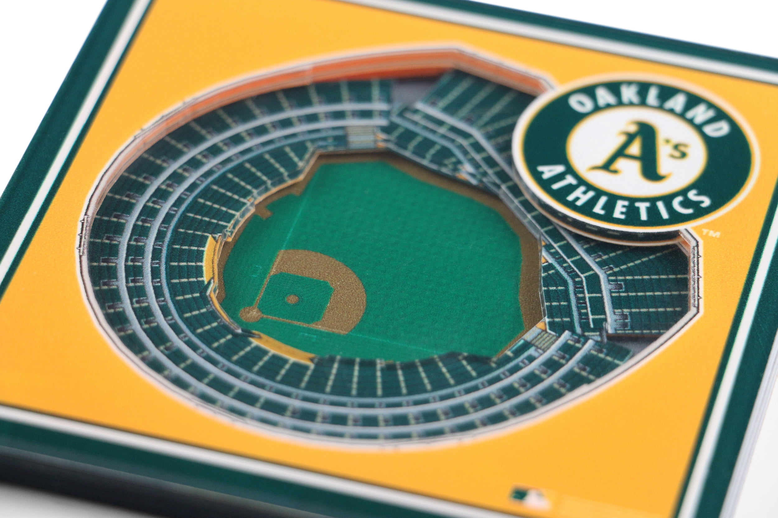 YouTheFan MLB Oakland Athletics 3D StadiumView Coasters