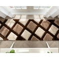 thumbnail image 6 of Well Woven Parker Brown Geometric Boxes Thick Soft Plush 3D Textured Shag (2'7" x 9'10") Runner Rug, 6 of 8