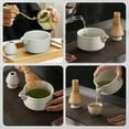 thumbnail image 3 of Handmade Ceramic Matcha Bowl Set with Spout & Whisk Holder - Traditional Chasen Tea Whisk Ritual Kit, Gift-Ready Chawan for Matcha Lovers - Coarse Pottery & Durable Design, 3 of 5