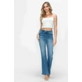 thumbnail image 4 of Womens Mid Rise Bootcut Jeans with Gentle Stretch Denim Blue Wash Vintage Fade for Everyday Casualwear Flattering Fit, 4 of 16
