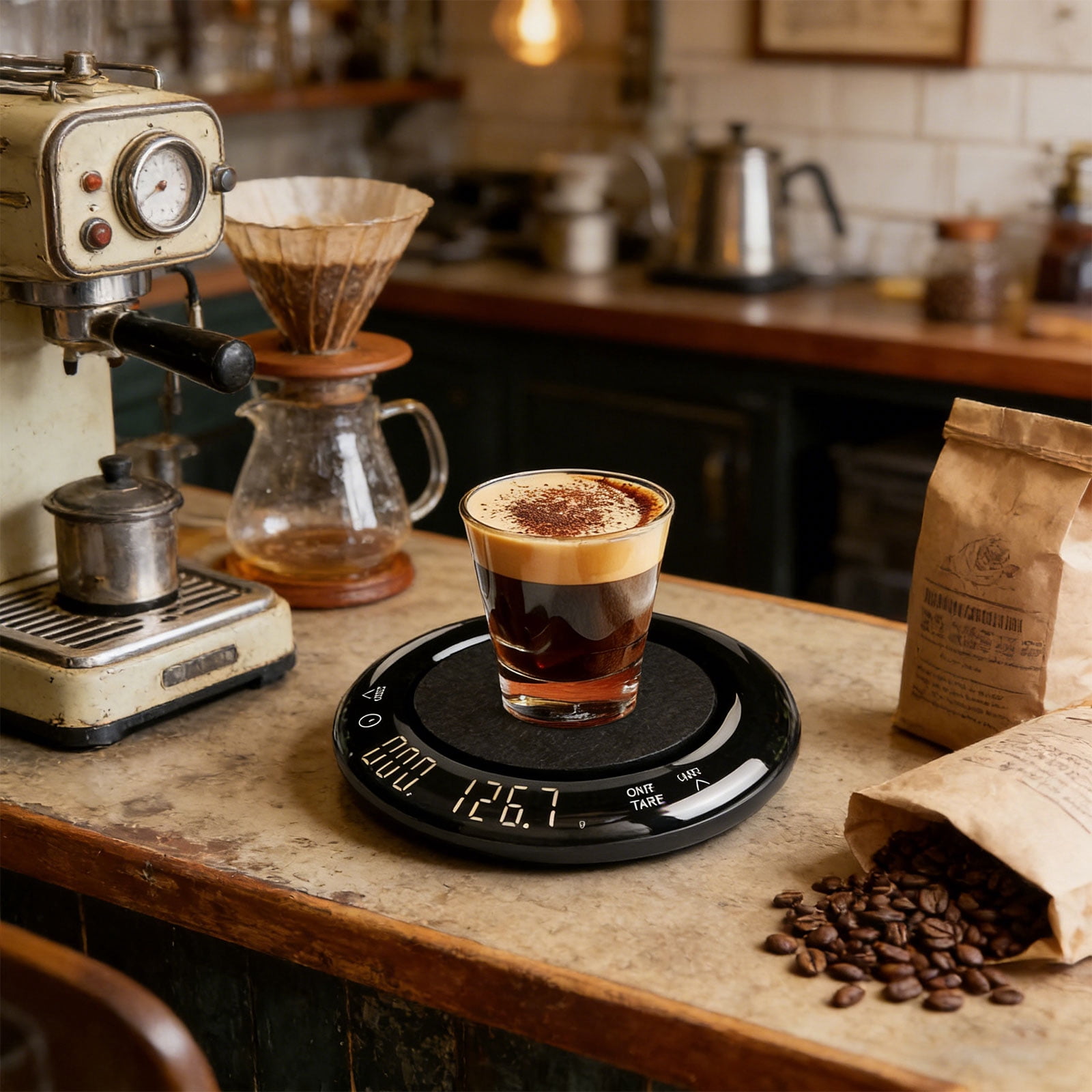 Digital Scale for Coffee with Anti Slip Base and Large LCD Display