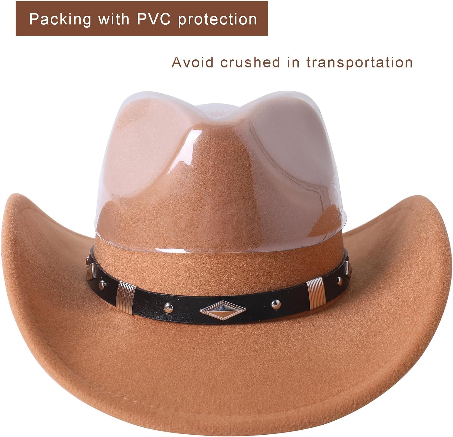 7943 Cowboy Hats For Women & Men Felt Cowgirl Hat With Belt Buckle Wide Wide Brim Cowgirl Hat Men Large Wide Brim Cowboy Hats for  main image 2