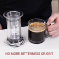 thumbnail image 3 of AeroPress Clear Coffee Press \u2013 3 In 1 Brew Method Combines French Press, Pourover, Espresso, Full Bodied Coffee Without Grit or Bitterness, Small Portable Coffee Maker for Camping & Travel, Clear, 3 of 7