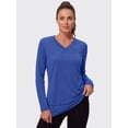thumbnail image 3 of Rosvigor Womens Workout Tops Long Sleeve V Neck Tee Shirts Athletic Shirts Comfy Activewear Tops for Gym Running Yoga, 3 of 8