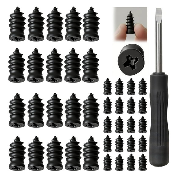 Tire Repair Nails Kit with 2 Sizes, 2025 New Vacuum Tire Repair Rubber Nail, Screw in Tire Repair Plugs, Fast Self-Service Tire Repair Tools for Car, Motorcycle, Truck (40 Pcs)