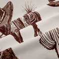 thumbnail image 4 of Manfei Rustic Western Cowboy Shower Curtain 72Wx84L,Vintage Cactus Horseshoe Bathroom Shower Curtain,Cream Brown, 4 of 6