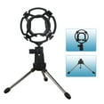 thumbnail image 5 of Microphone Shock Mount with Metal Tripod Stand – Universal Anti-Vibration Mic Holder for 42–46mm Condenser Microphones, Adjustable Desk Suspension for Recording, Streaming, Podcasting, 5 of 9