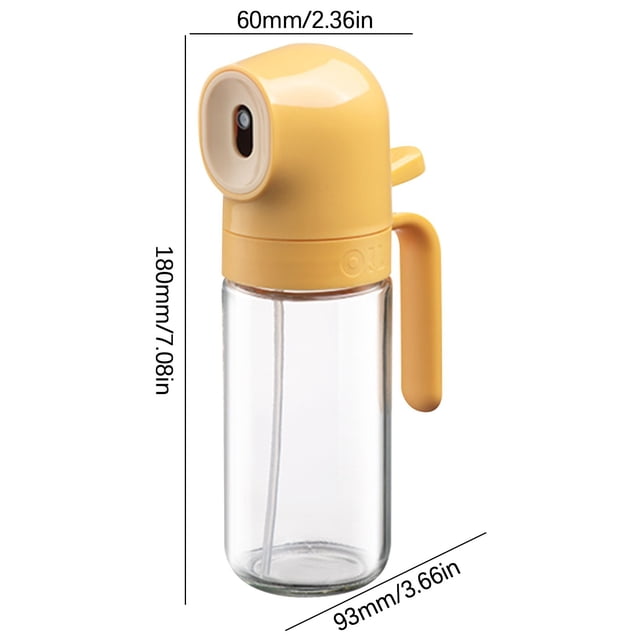 Glass Oil Spray Bottle for Cooking 180 ml or 250 ml Leak-Proof Kitchen Condiment Sprayer with Adjustable Nozzle and Non-Drip Design