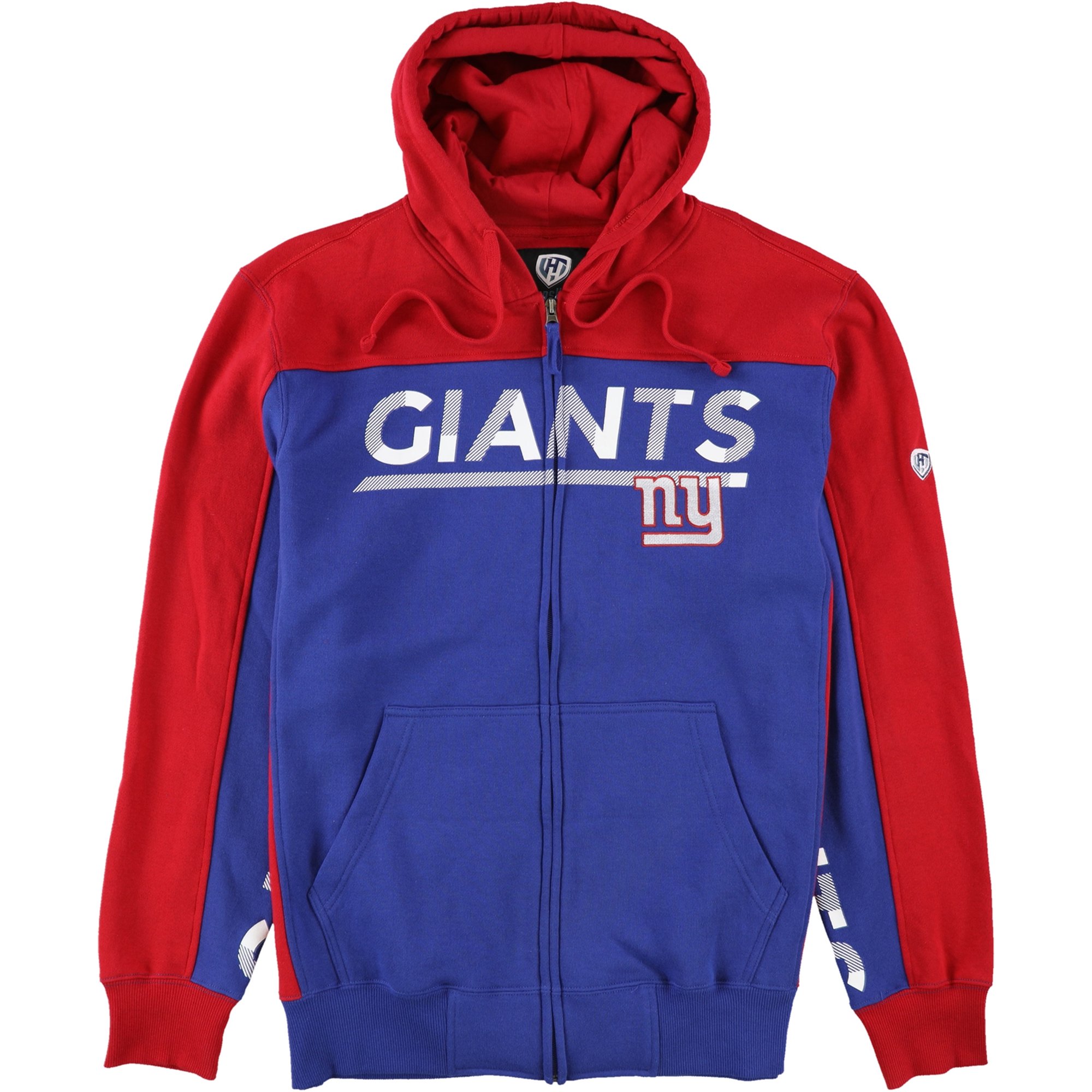 G-III Sports Mens NY Giants Hoodie Sweatshirt, Blue, Large