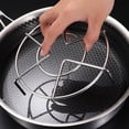 thumbnail image 3 of HOMEMAXS 3 Pcs Air Wire Steam Rack Pot Stand Kitchen Tool 15X8CM Silver, 3 of 8