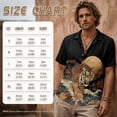 thumbnail image 4 of FOR U DESIGNS Tiger Flower Wave Moon Print Couple Outfits Linen-Like Button Down Shirt or Sleeveless Dress with Pockets for Parties Wedding Date, 4 of 7