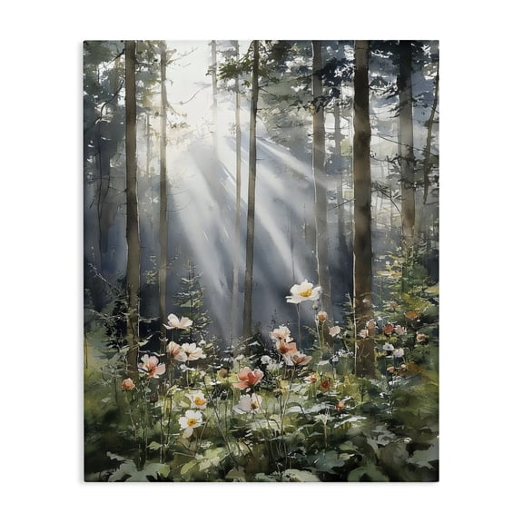 Stupell Industries Farmhouse Sunlit Woods In Morning Canvas Art, 16 x 20, by Franklyn Gregory