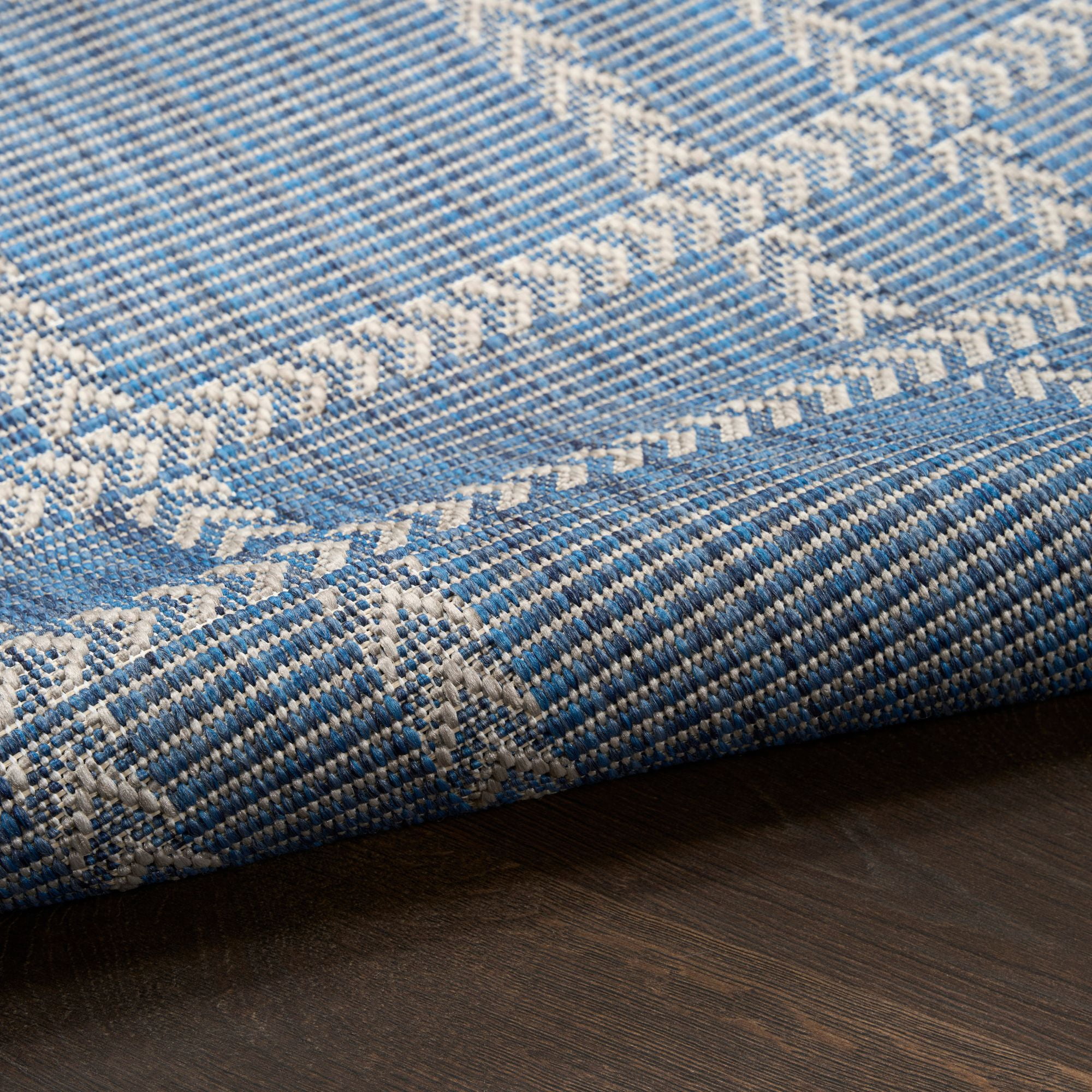 Nourison Horizon Indoor/Outdoor 10' x 14' Navy Modern Rug