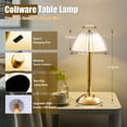thumbnail image 2 of Coliware Table Lamp, Cordless Crystal Lamp with USB Charging Port, Rechargeable 3 Color Dimmable Gold Desk Lamp with Touch Control, LED Bedside Lamp for Home Office Restaurant, 2 of 10