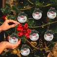 thumbnail image 5 of NWOKYZGH 3Pcs Christmas Ball Ornaments Rustic Christmas Ornaments Plaid Foam Burlap Ornament Xmas Tree Hanging Decorations for Party Anniversary Decor, 5 of 6
