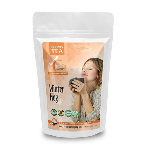 Special Tea Winter Nog Rooibos Tea Pyramid 15 Sachets