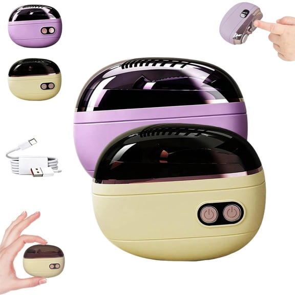 MadridWind Nail Clippers, 2-in-1 Smart Electric Nail Clipper & Polisher, Rechargeable Automatic Nail Trimmer with LED Light