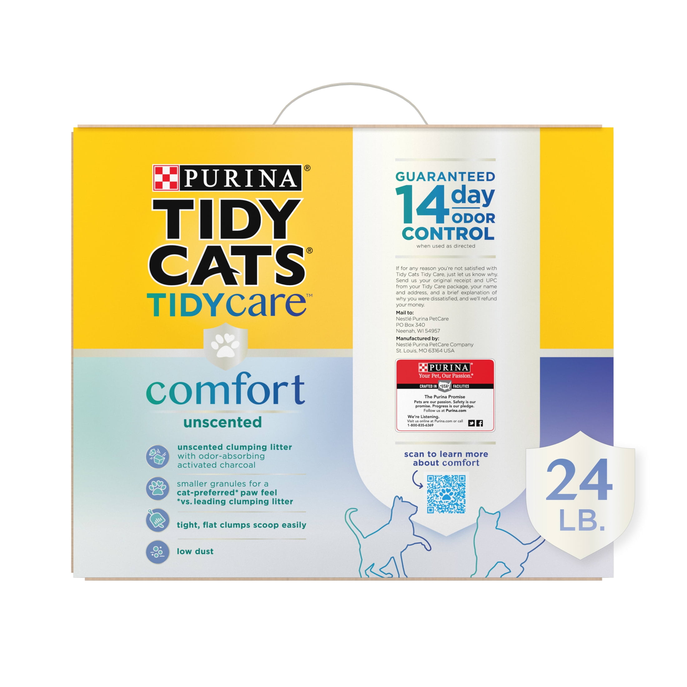 Purina Tidy Cats Tidy Care Comfort Cat Litter, Unscented, 24 lb Box