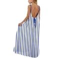 thumbnail image 2 of Xdegoge Linen Chic Kids Summer Boho Dress for Tween Girls Maxi A Line Spaghetti Strap Backless Tie Sundress Classic Striped Flowy Lightweight Cute Beach Vacation Party Holiday Outfit for Teen, 2 of 9