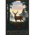 thumbnail image 1 of Minnesota, Deer and Sunrise (36x54 Giclee Gallery Art Print, Vivid Textured Wall Decor), 1 of 3