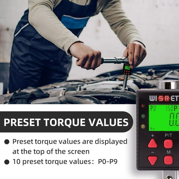 Torque Meter,Modes Wrench Indicator Switchable Two Torque Meter Display