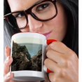 thumbnail image 2 of King Arthurs Castle- Tintagel-Cornwall-England Vintage Photo, 11oz Two-Tone Red Mug, 2 of 7