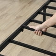 thumbnail image 3 of Mainstays Queen 14" Heavy Duty Steel Slat Platform Bed Frame with Storage Space Under Frame, No Box Spring Required, Black, 3 of 12