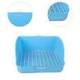 thumbnail image 6 of Rabbit Litter Box Cage Corner Toilet Sturdy Grid Design for Small Animals Bunny Guinea Pig Rats, 6 of 9