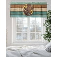 thumbnail image 6 of Curtain Valance for Windows,Retro Country Star Sunflower Berry Kitchen Valances Rod Pocket Short Curtains,Farmhouse Wood Board Window Treatment Panel for Bedroom Bathroom 42x18in, 6 of 9