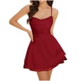 thumbnail image 2 of Christmas Dress for Women High Waist Short Nightgown Stretchy Bodycon Mesh Mini Dress, 2 of 9