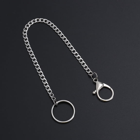 Raindrops 32cm Stainless Steel Anti-theft Keyring Long connect Design Safety Key Chain (B1)